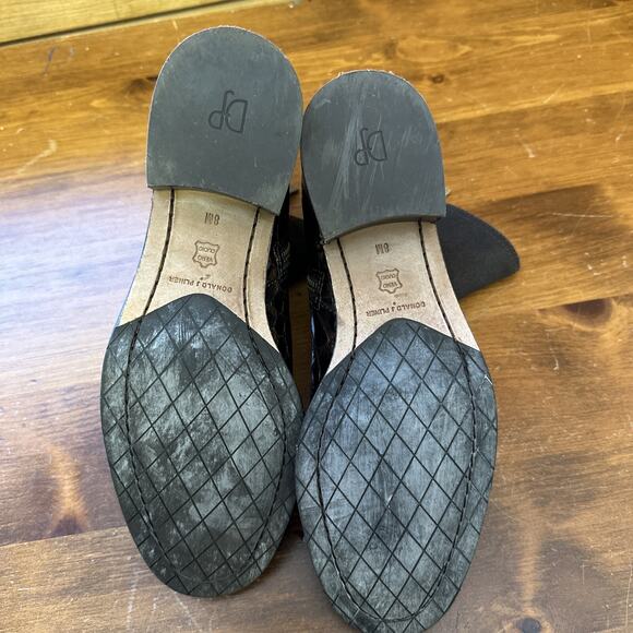 Donald J Pliner Zula Leather Croc Embossed Moto Boots Brown Size 8 M City Grunge - Picture 10 of 12